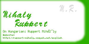 mihaly ruppert business card